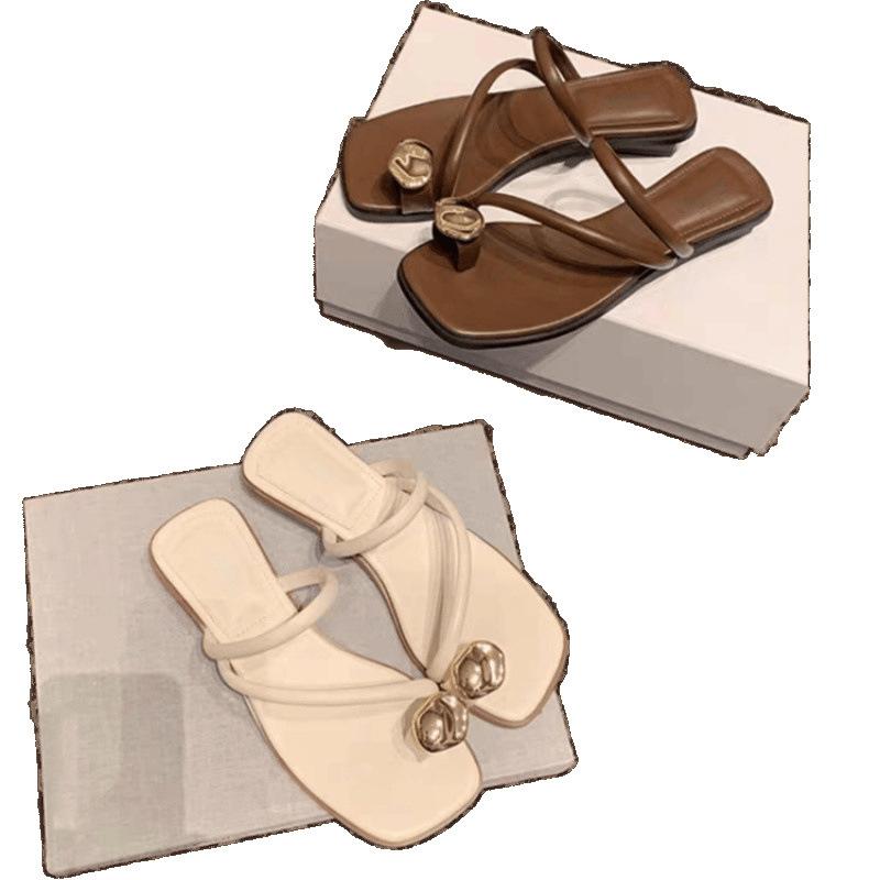 Women's Summer  New Arrival Slip-On Sandals Elegant Square Toe Open-Toe Design Synthetic Cover Upper & Rubber Sole Sandals