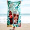 1PC Custom Name Beverage Fun Waves Beach Towel Highly Absorbent And Sand-Resistant Towel for Swimming, Pool, Yoga, And Travel Lightweight