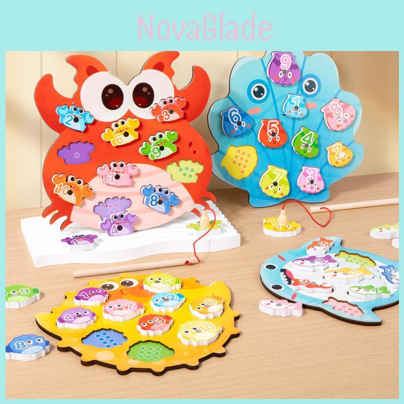 Butterfly Frog Turtle Dinosaur Animal Theme Fishing Game Children Puzzle Toy For Kids Educational Focus