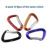 Aviation Aluminum 7075 D Shackle Carabiner Hook Carabiner Snap Hook For Keychain Hammock Camping
