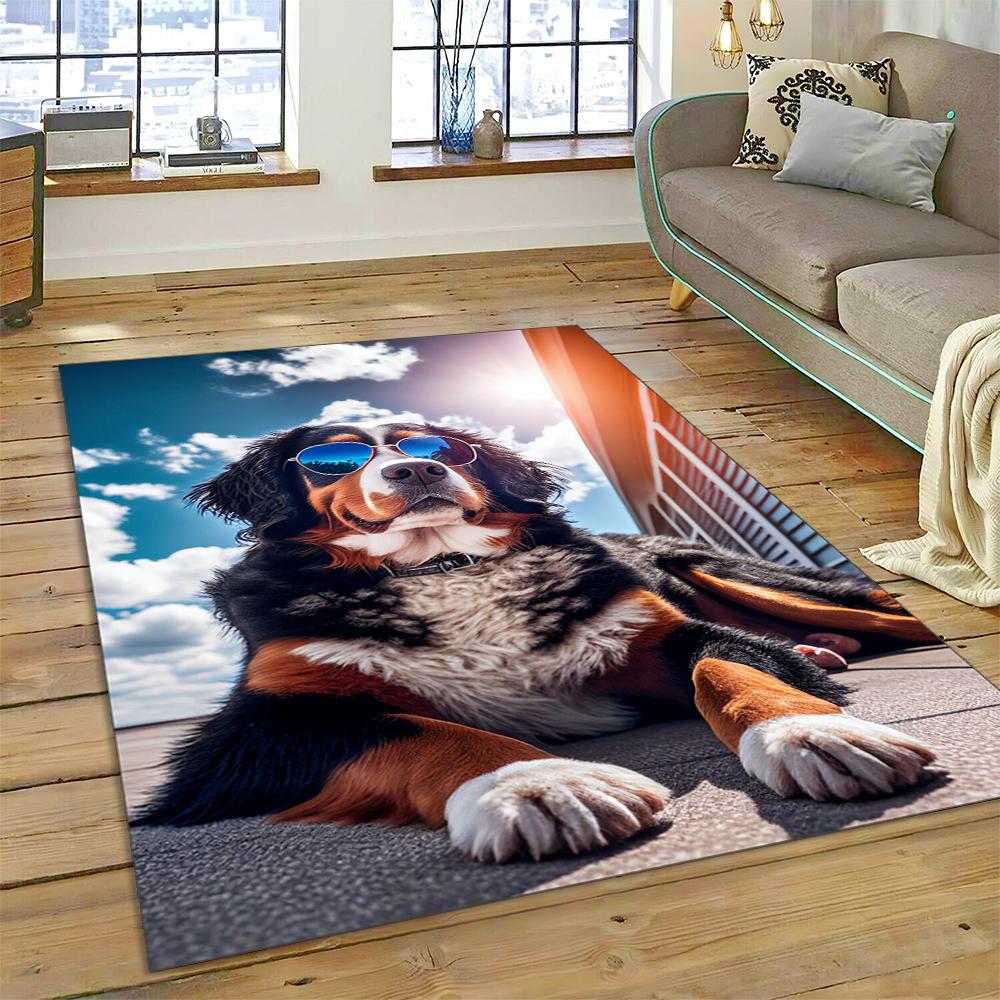 Cute Dog Cartoon Samoye,Chihuahua,Koki Pomeranian Husky Carpet Rug for Home Living Room Bedroom Sofa Doormat Decor,kid Non-slip