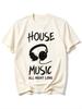 Novelty Meme Vintage House Music All Night Long Y2K Harajuku Summer Streetwear Men's Women T Shirt Tee Casual Oversize O-Neck