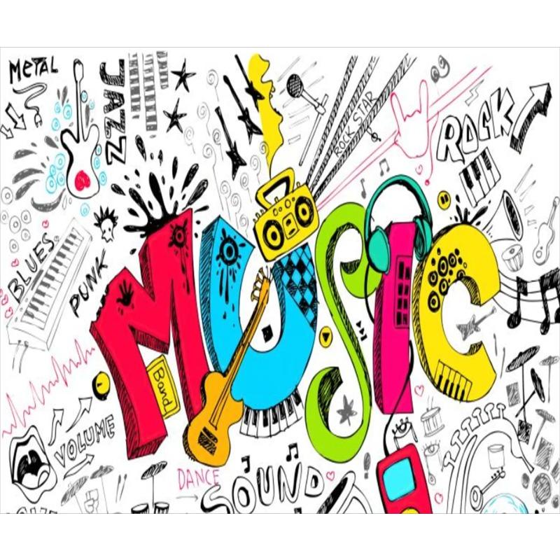 Hand-Painted Graffiti Mural Wallpaper Hotel Restaurant Bar Ktv Workwear Background Wall Mural