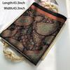 Paisley Print Square Scarf Vintage Imitation Silk Shawl Scarf Elegant Cashew Pattern Women Windproof Outdoor Head Wrap