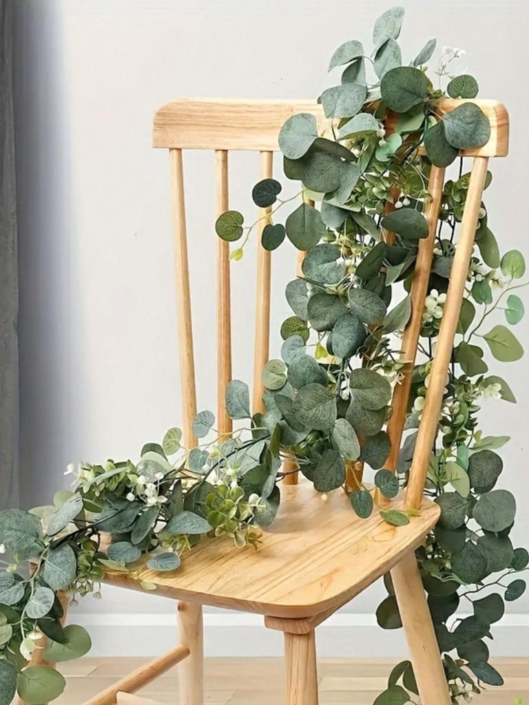 Artificial artificial eucalyptus vine plant Wedding decoration supplies Green wedding background arch wall ornament 1pc