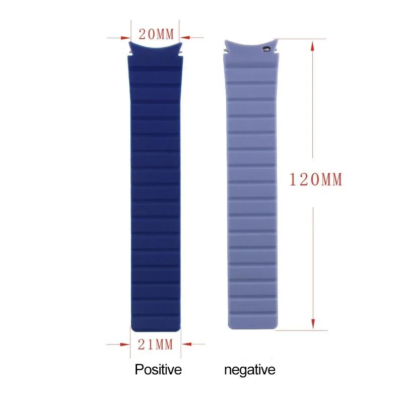 Silicone Strap for Samsung Galaxy Watch7 6 5 4 40/44mm Band No Gaps Magnetic Bracelet for Watch6 4Classic 43 47 42 46mm/5Pro45mm