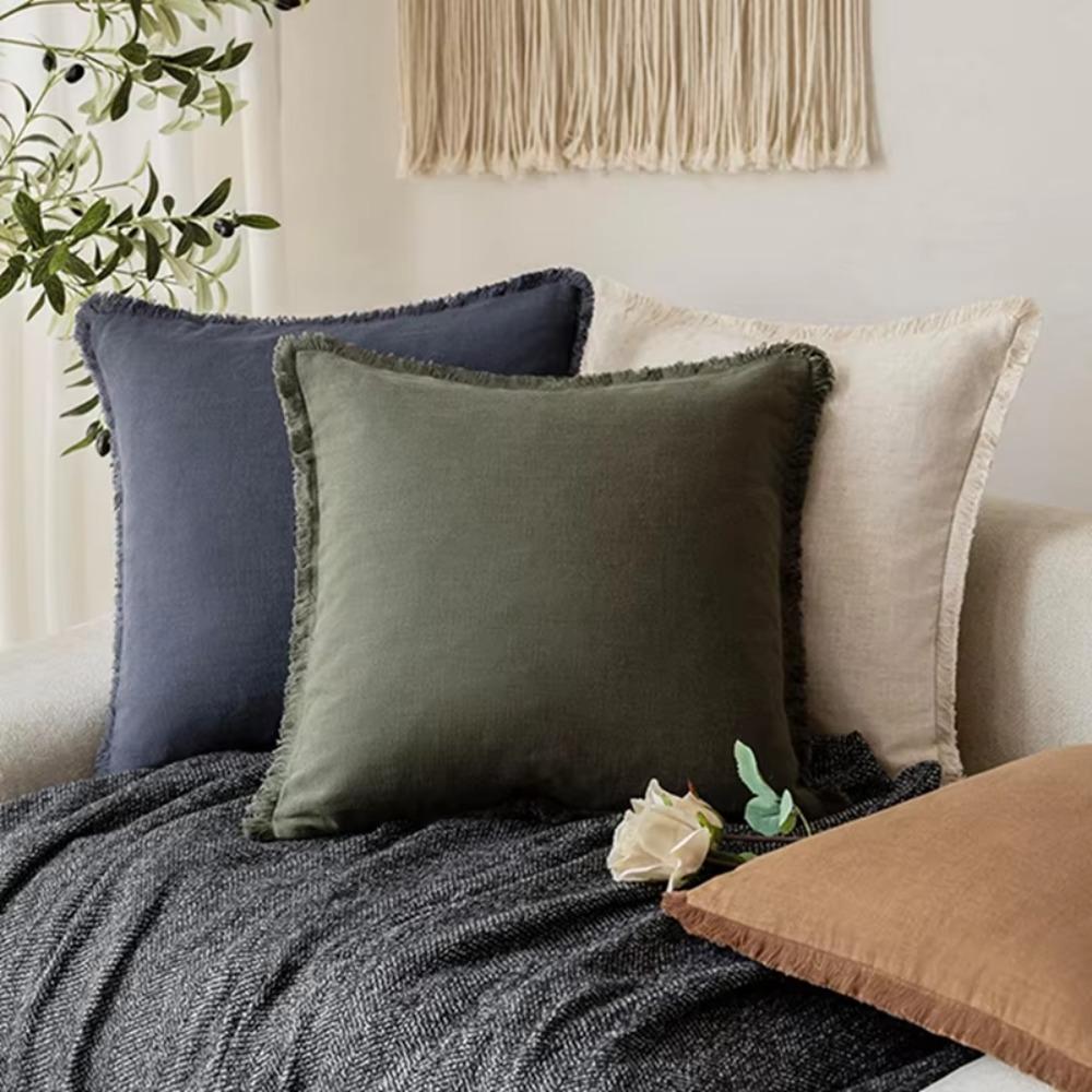 Solid Color Bohemia Cushion Cover Cotton Pillowcase Modern Throw Pillow Cover Hotel