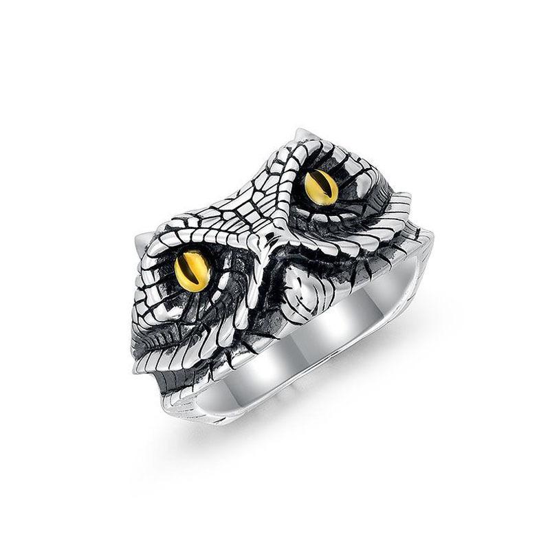 

Кольцо Питон с Рогами Мужское Ретро Властное Панк Высококлассный Нишевый Дизайн Открывающееся Регулируемое Кольцо