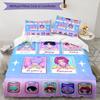 3pcs KPop Demon Hunters SAJA BOYS3 Design Cover Set - HD Printed Bedding with 1 Cover and 2 Pillowcases - Perfect for Home and Dorm Decor