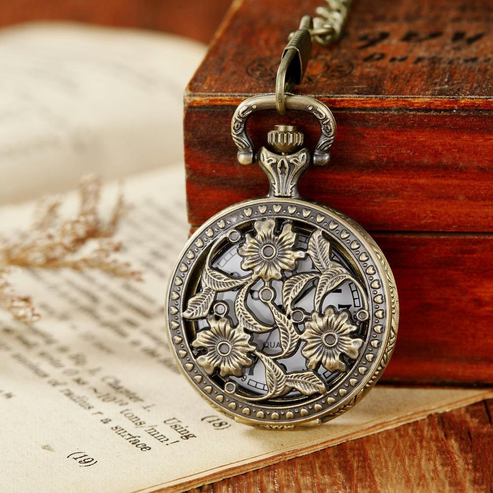 Vintage Pocket Watch Collection Triangular Quartz Universal Casual Vintage Pendant Pocket Watch