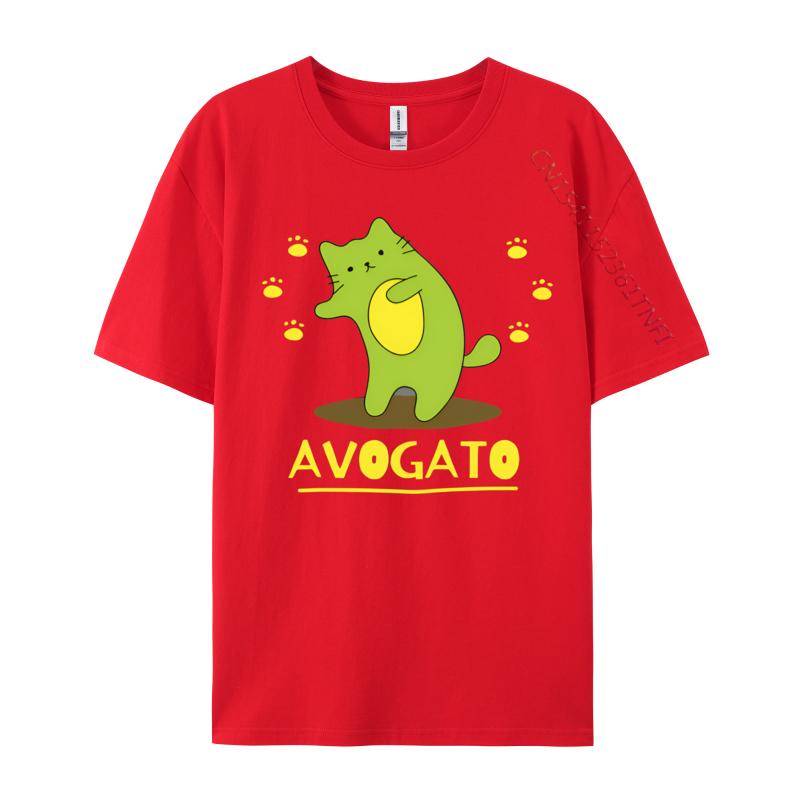 Avogato Cat Avocado Cute Funny Meow Tshirts Printed Tee Party Premium Cotton Tops Classic Tops Tees Cute Pet Tshirt