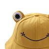 Cartoon Frosch Fischerhut Kinder Kinder Angeln Süßer Frosch Outdoor Fischer Sonne