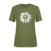 Women'S Cute Printed Short Sleeve Round Neck Front Shoulder Vintage Short Sleeve Summer Loose Shirt Top
