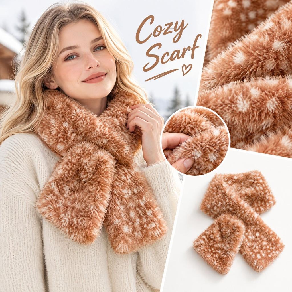 Women's Versatile Forest Deer Print Thick Warm Winter Scarf for Everyday and Cold Wear
