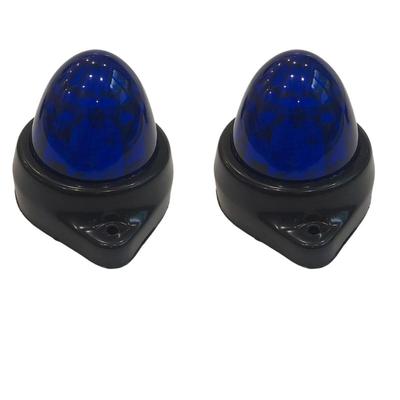 APSMOTIV 2-Pack Blue LED Side Marker Lights 24V – Waterproof Universal Truck RV Bus Trailer Bubble Lights