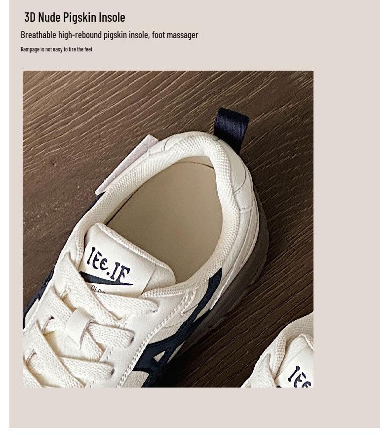 2025 New Soft-Soled Korean Flat Leather Running Shoes - Trendy & Comfortable