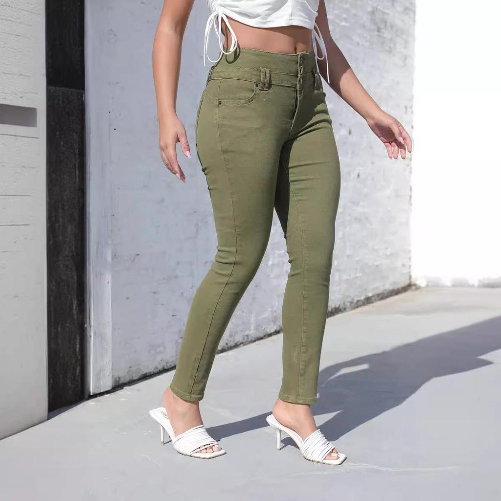 Women's High-Waisted Washed Slim Bootcut Jeans - 2025 Autumn Collection