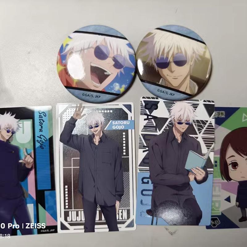 Anime Jujutsu Kaisen Cards Gojo Satoru Itadori Yuji Fushiguro Megumi Figure Flash Card Pocards Bookmark For Collection Gifts