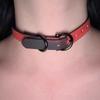 Temperature-sensitive Color-changing Pineapple Red Gun Black High-end Subculture Leather Collar Neck Chain