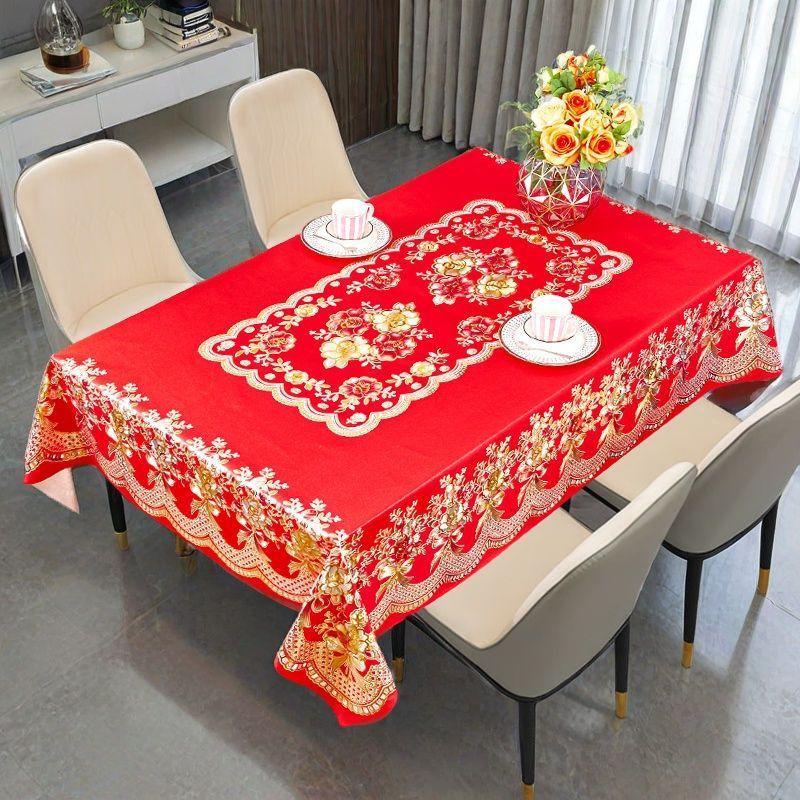 Waterproof, Oil-Proof And Anti-Scalding Coffee Table Tablecloth Leave-In Rectangular Household Living Room European Special Tablecloth Large