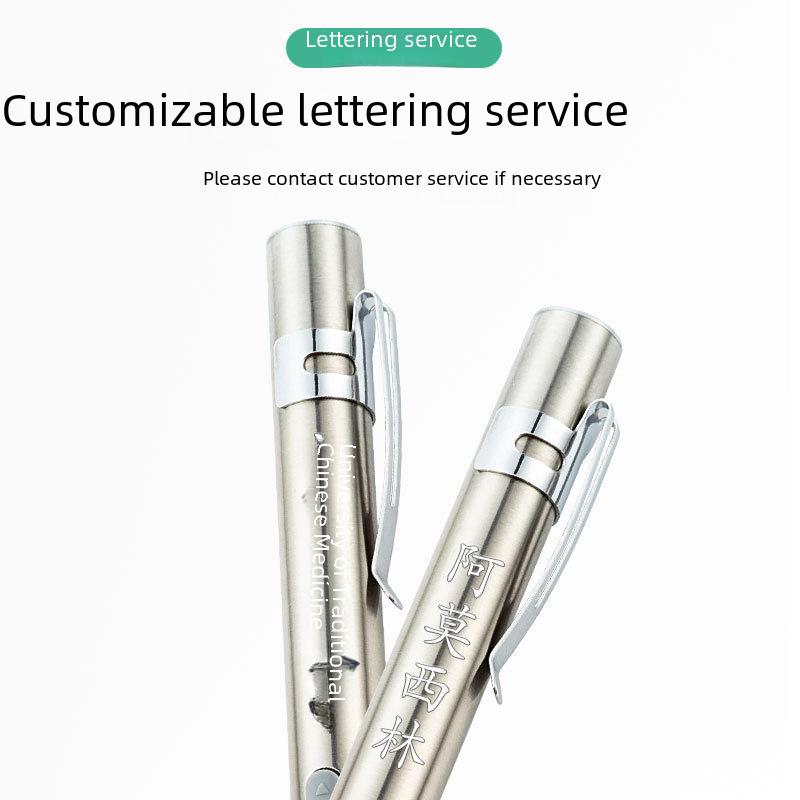 Stainless Steel USB Mini Inspection Flashlight for Outdoor Use