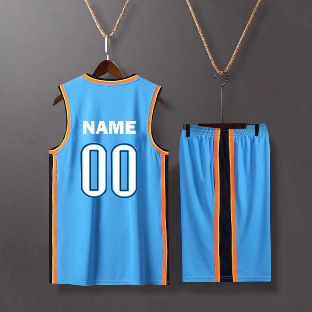 Basketball Name/NumberCustom Clothes Kids Basketball Suit Classic Tops + Pants Basketball Jerseys Suit Set