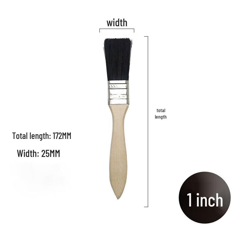 

Shenglianxing Wood Handle Black Bristle Utility Brush Set (10-Pack)