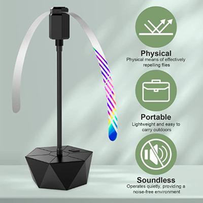 Fliegenventilator, Tisch-Fliegenabwehr, tragbar, 360 Grad drehbar, USB-/batteriebetrieben, einziehbarer, verstellbarer Stangenventilator, physikalischer Mückenschutz
