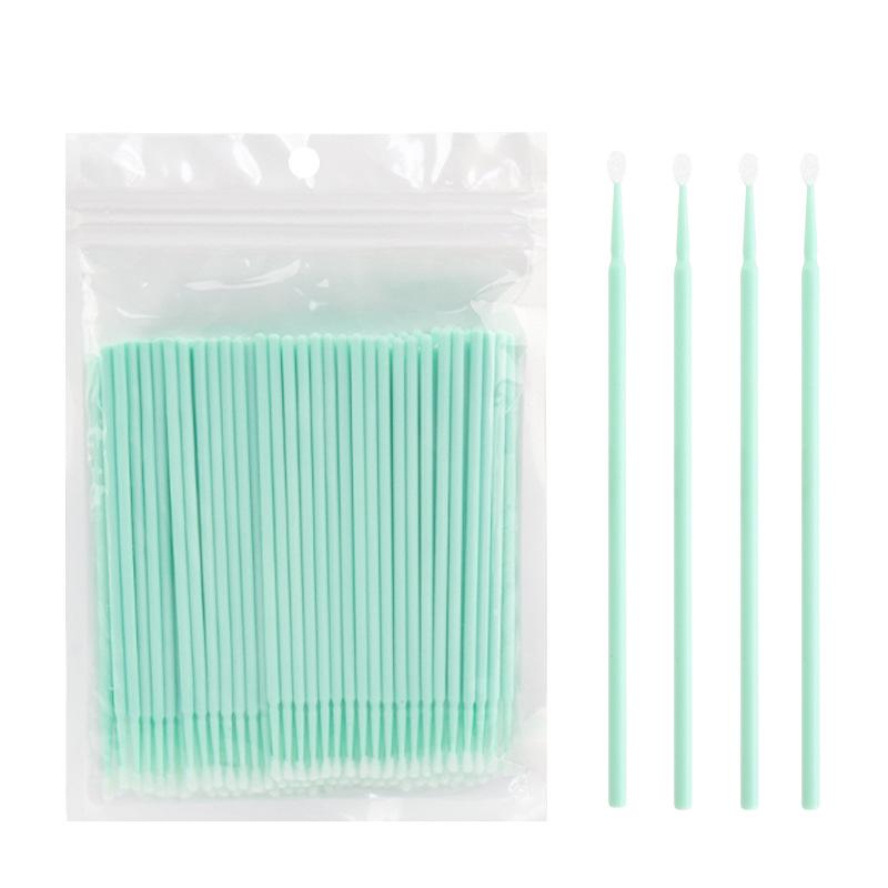100 Macaron Cotton Swabs for Eyelash Extensions - Small Grafting & Cleaning Micro Brushes