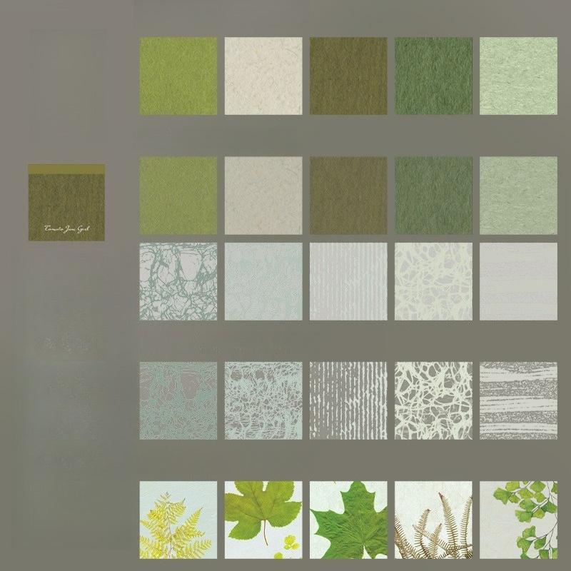 50 Sheets of Sumi Small Book Series Small Bean Book Decoration Base Collage Retro Handbook Handbook Collage Material Card Paper