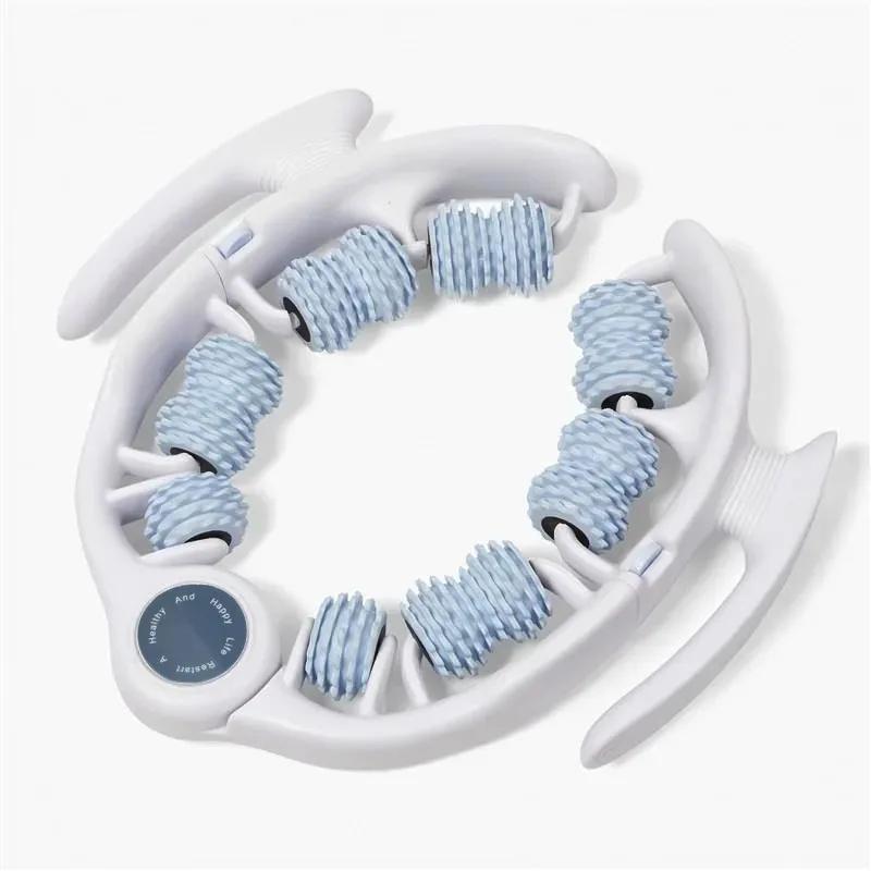 360 Grad runder Ring Beinmassagegerät 180 verstellbar Anti-Cellulite Ganzkörper-Massagegerät Nacken Schulter Bauchmuskel-Schlankheitswerkzeug