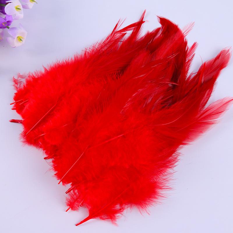 100Pcs Dyed Chicken Feather Feathers 10-15cm for DIY Crafts Handmade Jewelry Wedding Party Festival Costume Decorations