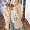 Mode Frauen Flauschige Strickjacke Pullover Mit Kapuze Woll Fleece Jacke für Herbst und Winter Langarm Mit Kapuze Strickjacke Mantel