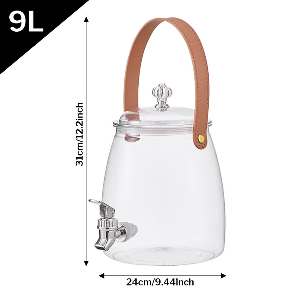 Water Kettle With Faucet Beverage Dispenser Cold Juice Lemonade Drinks Bucket Liquid Storage Tank Outdoor Fridge Organizer