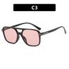 Vintage Oversized Sunglasses Fashion Men Women Square Shades Eyewear Trendy Ins Popular Brand Design UV400 Sun Glasses