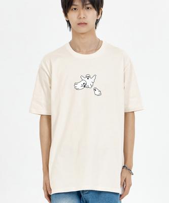 BY.L Monster Ghost Short Sleeve T-Shirt Cream
