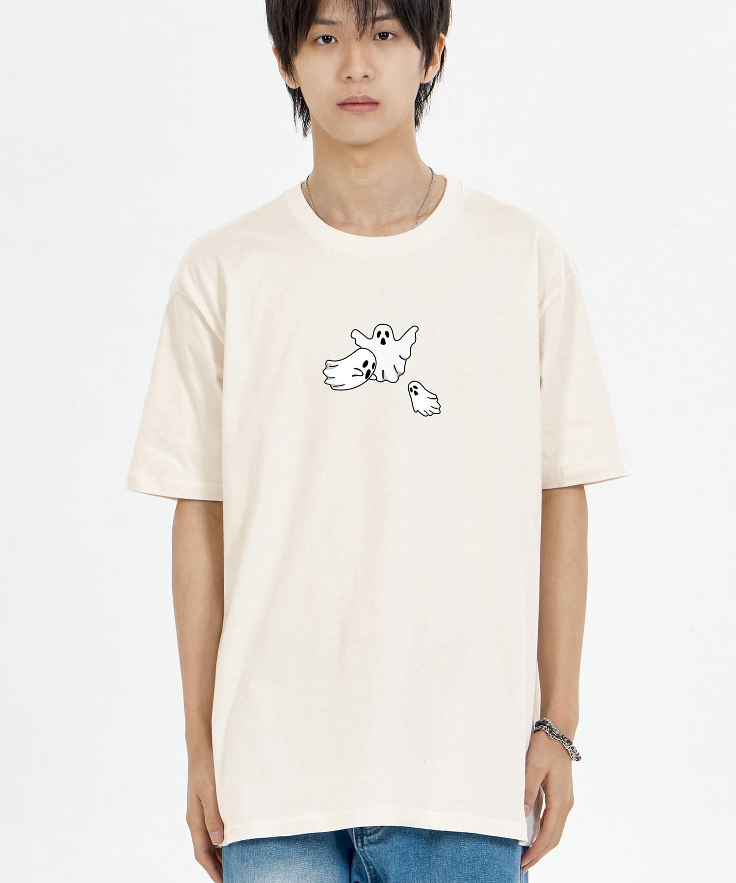 Biel Monster Ghost Short Sleeve T-Shirt Cream M