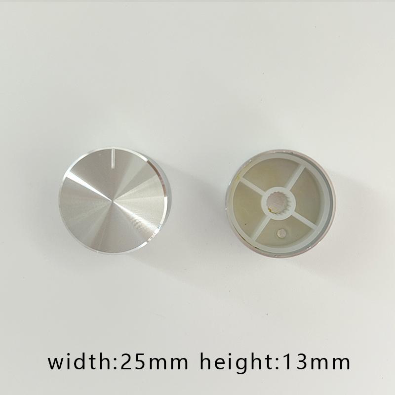 2PCS 6MM Potentiometer Knobs Caps Aluminum Alloy Knob Cap Volume Adjustment Knob Flower Shaft Hole Black Silver Gold