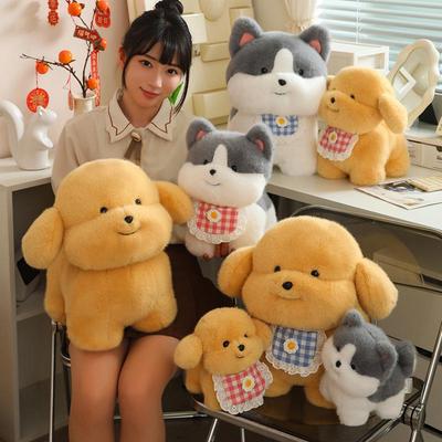 Cute Husky Puppy Plush Doll - Adorable Cross-Border Gift for Girls