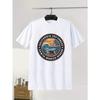 European Sizes California Surf Contest Graphic Tee for Men - Plus Size,Casual Summer T-Shirt with Crew Neck