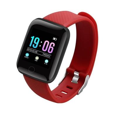 Direct Delivery D13 Smart Watches ID116Plus Heart Rate Smart Band Fitness Sport bracelet-Red with Box