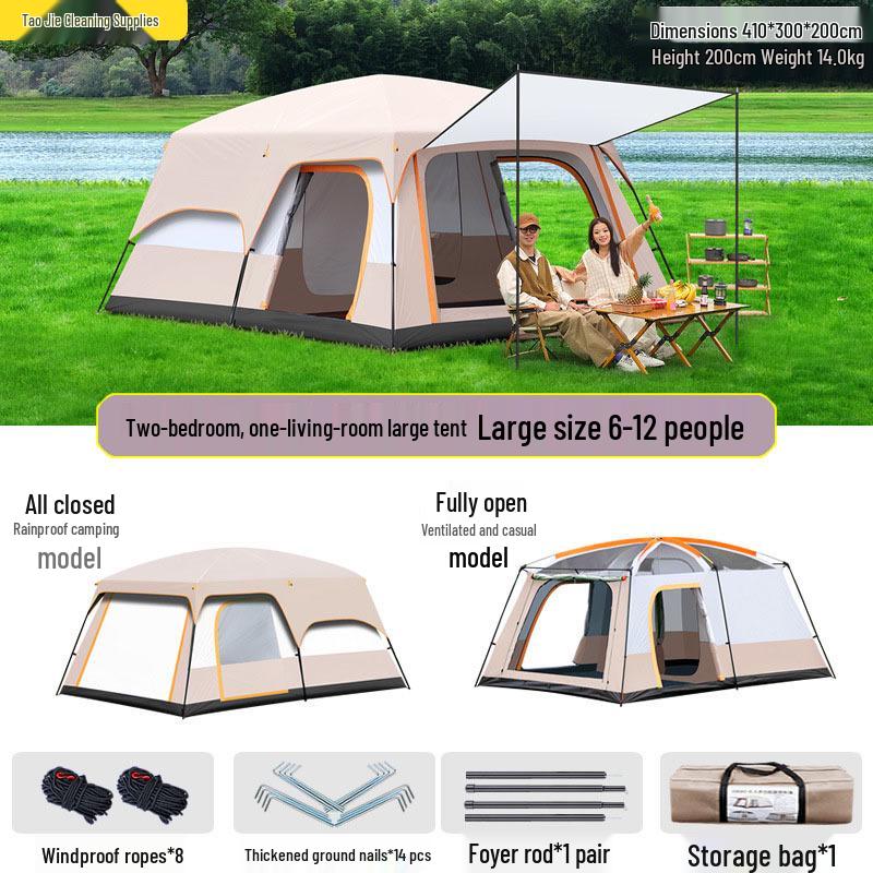 Breathable Waterproof Automatic Tent - Mosquito-Proof, Portable & Folding Outdoor Camping Shelter