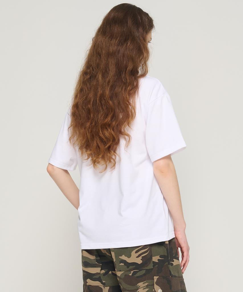 CARGOBROS FOR WOMAN C Circle Short Sleeve T-Shirt (White)