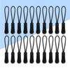 40Pcs Pull Head Zippers Strong Replacement Pullers for Backpacks Luggage Clothing Suitcase Black Zipper Extension Pull Rope