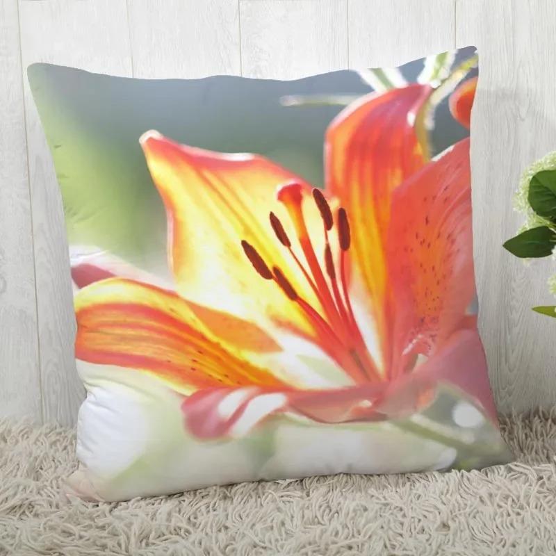 Home Decor Floral Printed Throw Pillow Cover Living Room Sofa Cushion Cover Bedroom Room Decorative Pillow Cover 45x45cm