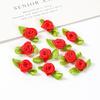 50Pcs Mini Rose Artificial Flowers Heads 2cm Buds Fabric Flower Wedding Decoration Craft Supplies Ribbon Bow-Knot Gift Decor