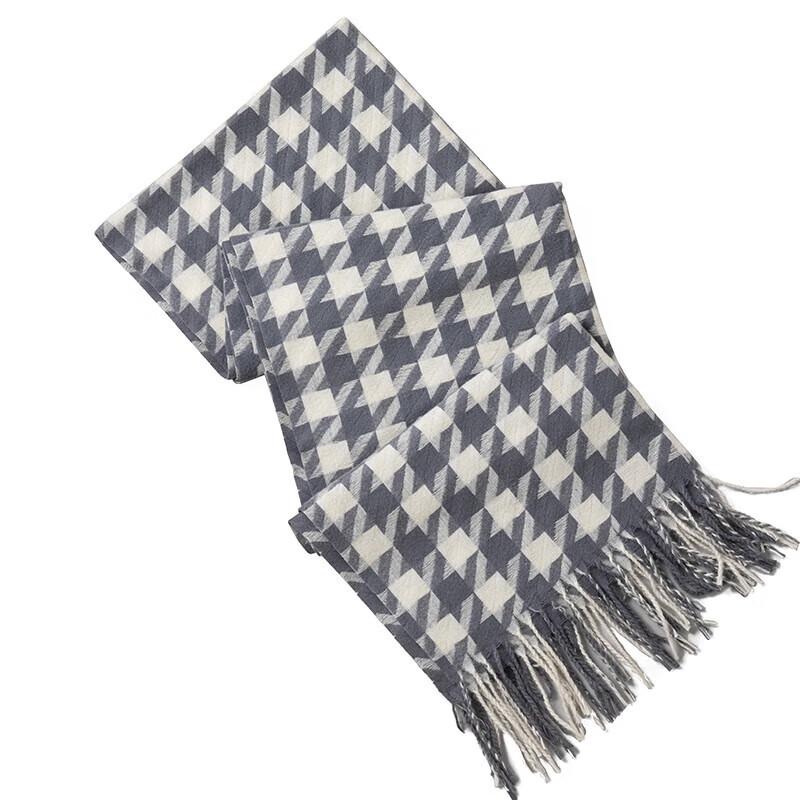 Unisex Houndstooth Plaid Large Scarf