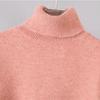 Hirsionsan Turtle Neck Solid Cashmere Sweater Women Elegant Soft Warm Female Knitted Pullovers Basic Loose Female Jumper