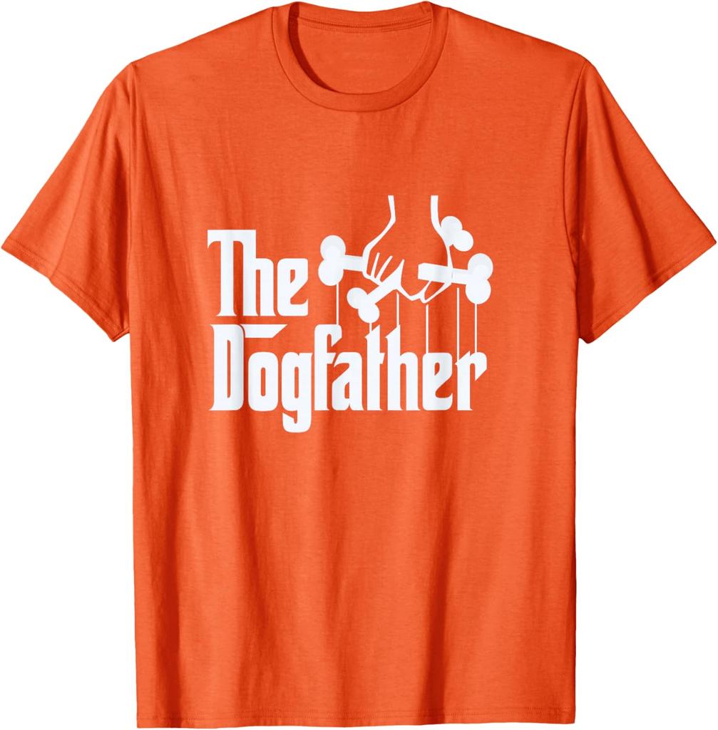 The Dogfather Graphic Tee Funny Dog Dad Gift Short Sleeve Casual Cotton TShirt