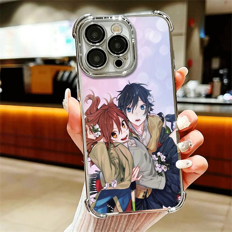 Anime Horimiya Soft Phone Case For iPhone 15 16 17 Air 14 Pro Max 16E Plus 13 12 Mini Plating Anti-Fall Fundas